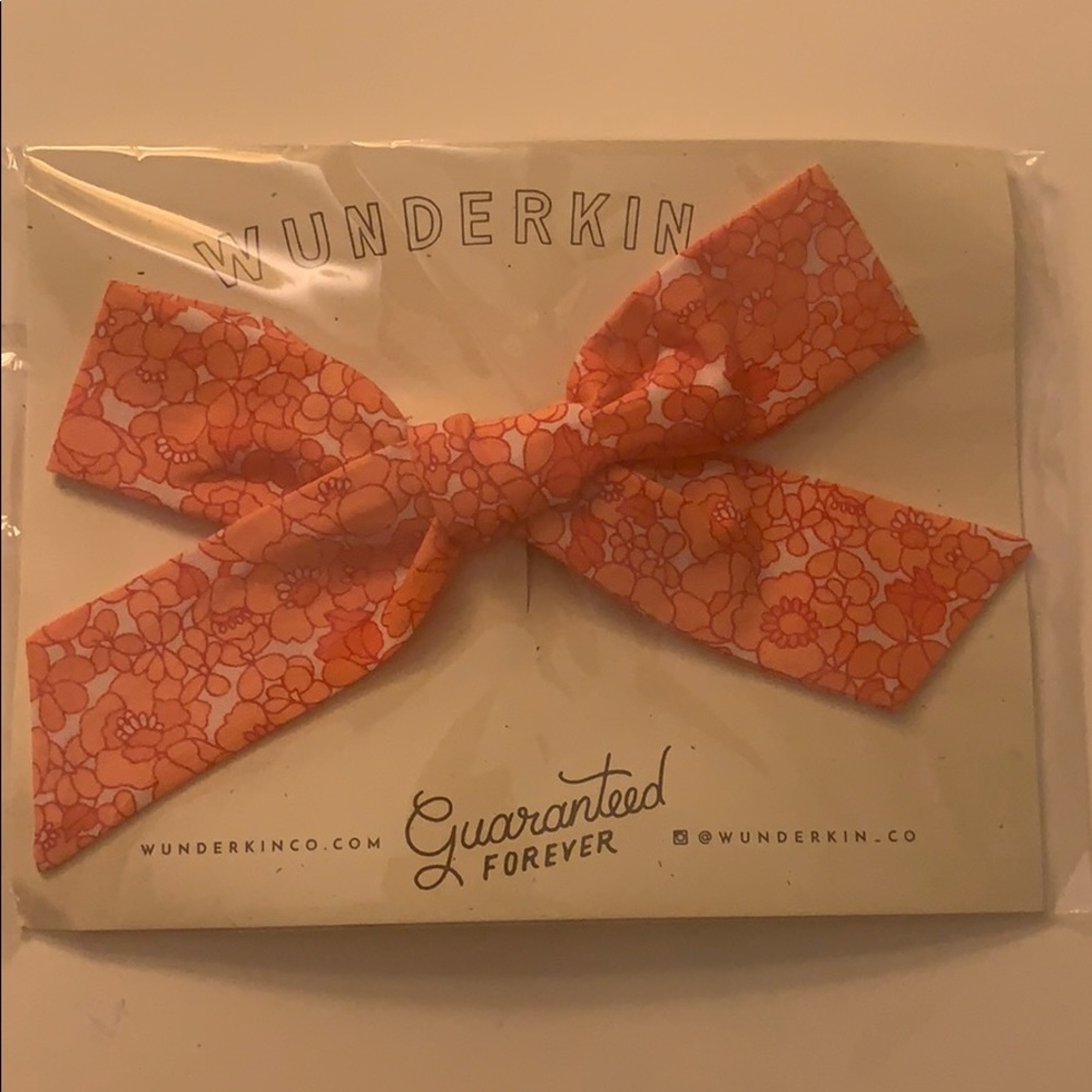 Wunderkin Co. Pink Floral Clip Bow